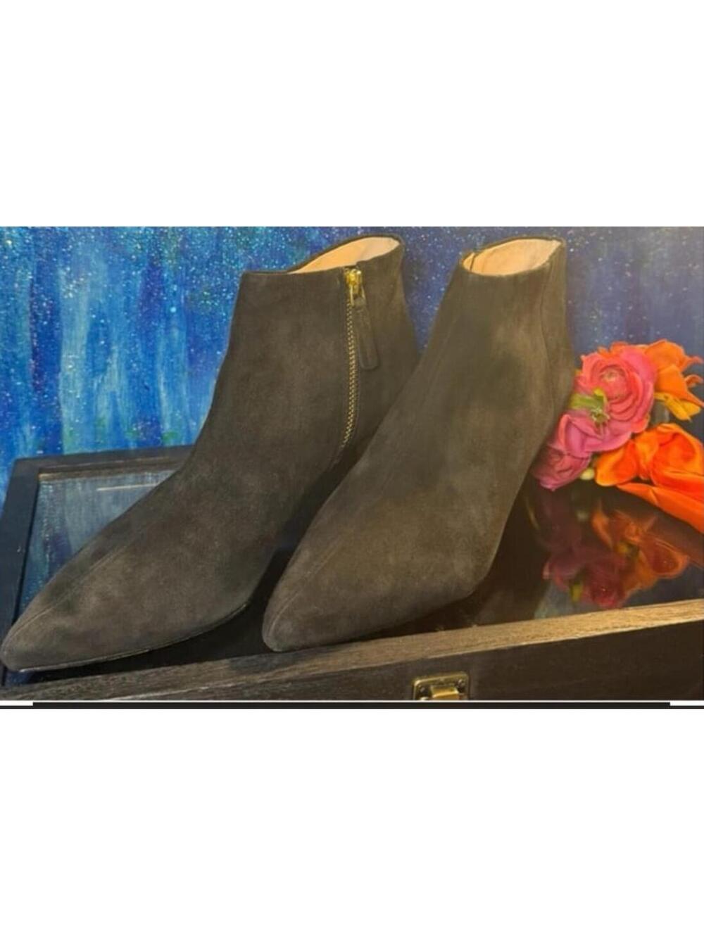 Rare Sample only Kate Spade Vintage suede soft black booties 7M